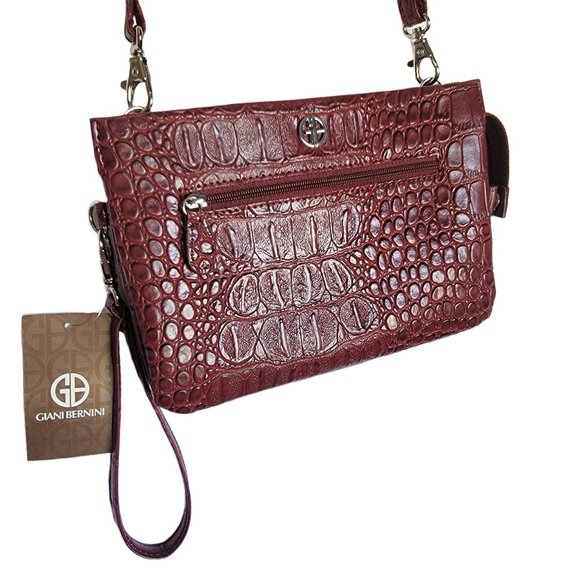 GIANI BERNINI NEW and NEVER USED Convertible Wristlet Faux Crocodile Leather - Picture 15 of 15